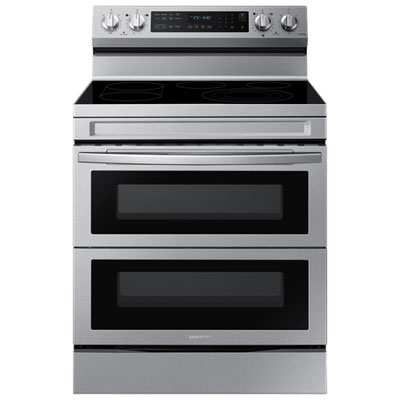 Samsung 30" 6.3 Cu. Ft. Double Oven 5-Element Freestanding Electric Range (NE63A6751SS/AC) -Stainless Oven has clean lines and looks great