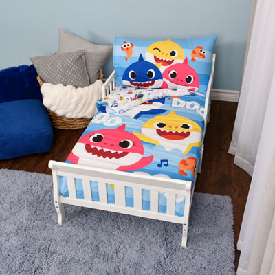 Image of Nemcor 3-Piece Bedding Set - Crib - Baby Shark