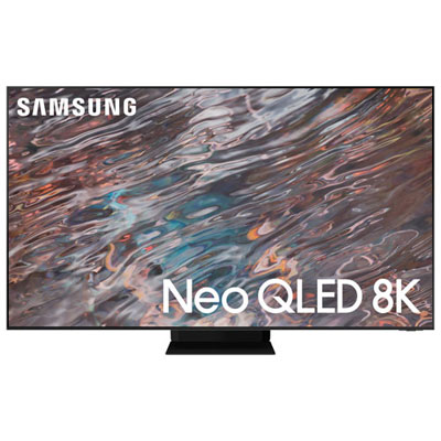"Open Box - Samsung 65"" 8K UHD HDR10+ Mini-LED Tizen OS Smart TV (QN65QN800AFXZC) - 2021 - Stainless Steel"