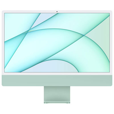 Open Box - Apple iMac 24" (Spring 2021) - Green (Apple M1 Chip/7-Core GPU/256GB SSD/8GB RAM) - En