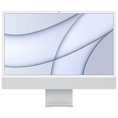 Open Box - Apple iMac 24" (Spring 2021) - Silver (Apple M1 Chip/7-Core GPU/256GB SSD/8GB RAM) - En