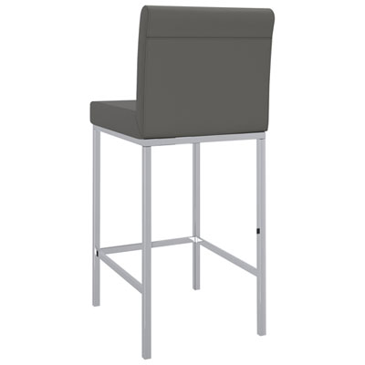 Image of Porto Contemporary Counter Height Barstool - Set of 2 - Grey
