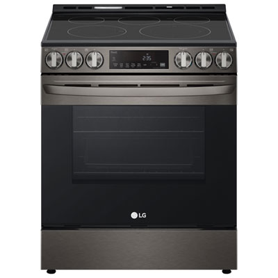 LG 30" 6.3 Cu. Ft. Fan Convection Slide-In Electric Air Fry Range (LSEL6333D) -Black Stainless Steel My mom loves her new electric range