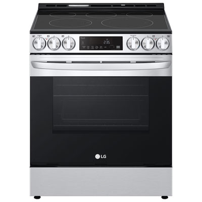 LG 30" 6.3 Cu. Ft. Fan Convection 5-Element Slide-In Electric Air Fry Range (LSEL6333F) -Stainless Steel Range