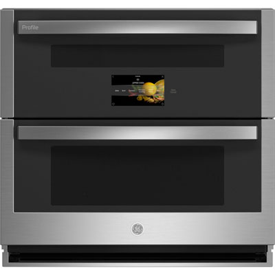 GE Profile 30" 5 Cu. Ft. Double True Convection Electric Wall Oven (PTS9200SNSS) - Stainless Steel