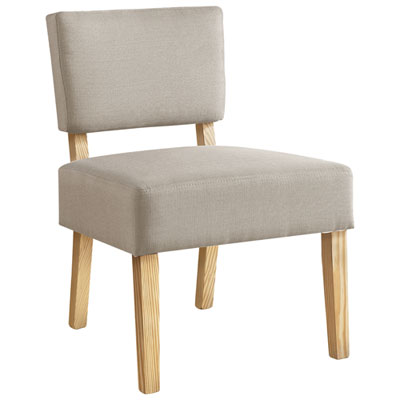 Image of Monarch Fabric Armless Accent Chair - Taupe