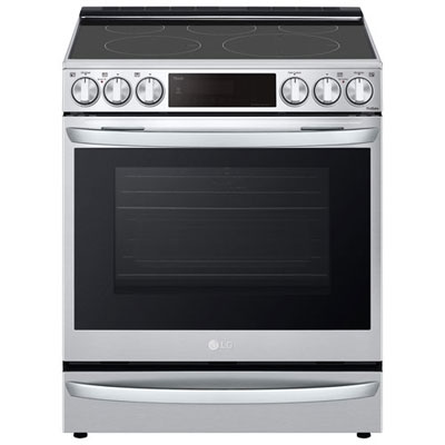 "LG 30"" Convection Slide-In Electric Air Fry Range (LSEL6337F) - Stainless - Open Box - Perfect Condition"