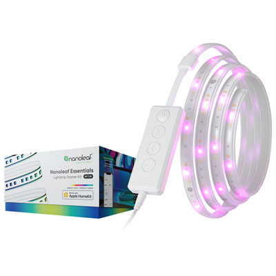 Image of Nanoleaf Essentials 2m (6.6 ft.) Smart LED Lightstrip - Starter Kit - White & Colour