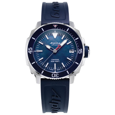 Image of Alpina Seastrong Diver Comtesse 34mm Women's Sport Watch - Blue/Silver-Tone