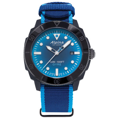 Image of Alpina Gyre Seastrong Diver 315 44mm Men's Sport Watch - Blue/Black