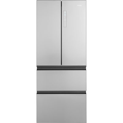 Image of Haier 28   14.5 Cu. Ft. 4-Door French Door Refrigerator (QJS15HYRFS) - Stainless Steel