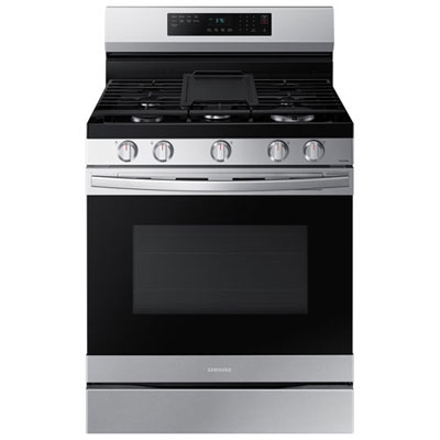"Samsung 30"" 6.0 CuFt Freestanding Gas Air Fry Range (NX60A6511SS) - Stainless -Open Box -Scratch & Dent"