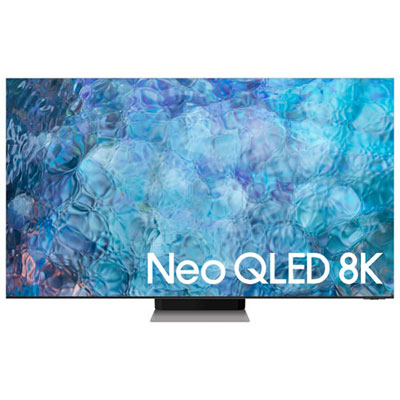 "Open Box - Samsung 85"" 8K UHD HDR Mini-LED Tizen OS Smart TV (QN85QN900AFXZC) - 2021 - Stainless Steel"