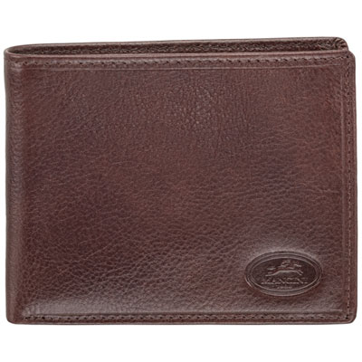 Image of Mancini Equestrian2 RFID Genuine Leather Bi-fold Wallet - Brown