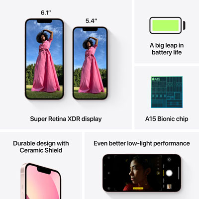 TELUS Apple iPhone 13 256GB - Pink - Monthly Financing