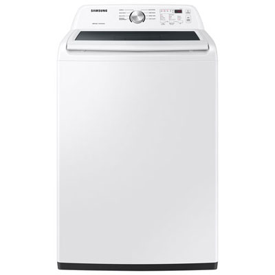 Open Box (Scratch & Dent) - Samsung 5.0 Cu. Ft. (IEC) Top Load Agitator Washer with Sanitize Cycle, Turbo/Speed Wash, and Wi-Fi (WA44A3205AW) - White