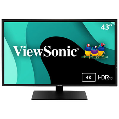 Viewsonic 43" 4K Ultra HD 75Hz 3ms GTG MVA LED Monitor (VX4381-4K) - Black