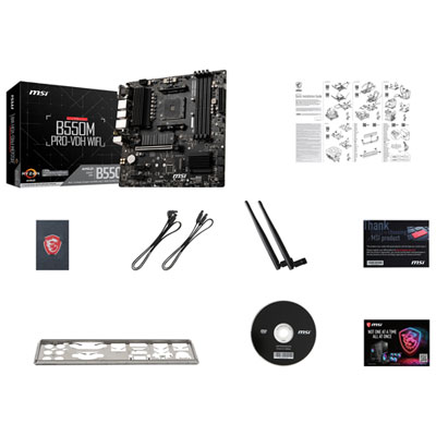 MSI B550M PRO-VDH WIFI Micro-ATX LGA AM4 DDR4 Motherboard for AMD