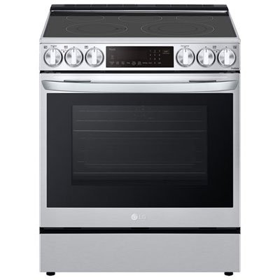 "LG 30"" Convection Slide-In Electric Air Fry Range (LSEL6335F) - Stainless - Open Box - Scratch & Dent"