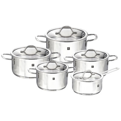 Image of Zwilling Neo 10-Piece Stainless Steel Cookware Set - Silver