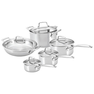 Image of Zwilling Energy X3 10-Piece Stainless Steel Cookware Set - Silver