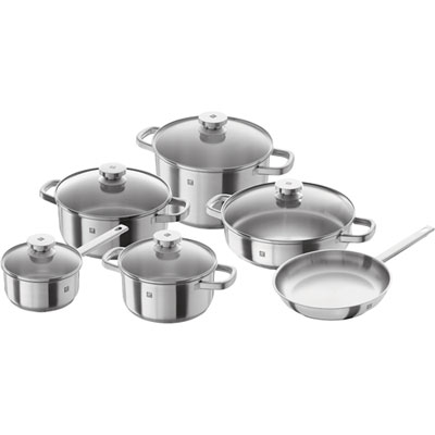 Image of Zwilling Joy 11-Piece Stainless Steel Cookware Set - Silver