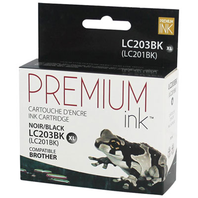 Cartouche D'encre Noire Premium Ink Compatible Avec Brother (Lc203Bks)