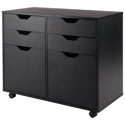 Image of Halifax 4-Drawer Mobile Storage Cabinet - Black
