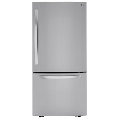 LG 33" 25.5 Cu. Ft. Bottom Freezer Refrigerator with LED Lighting (LRDCS2603S) - Stainless Steel LG Refrig