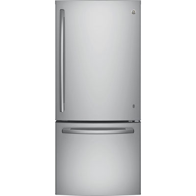 GE 30" 21 Cu. Ft. Bottom Freezer Refrigerator (GBE21AYRKFS) - Stainless Steel