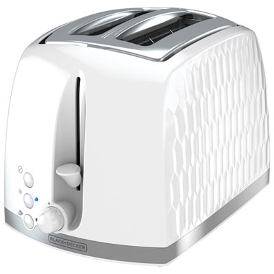 Black & Decker Honeycomb Toaster - 2-Slice - White Great value