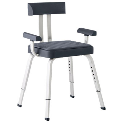 Medline Momentum Shower Chair The back rest has great lumbar support giving me the extra security when I'm washing my hair