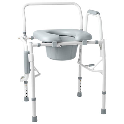 Image of Medline Padded Drop-Arm Commode