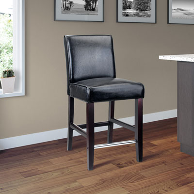 Image of Amber Emily Transitional Counter Height Barstool - Black