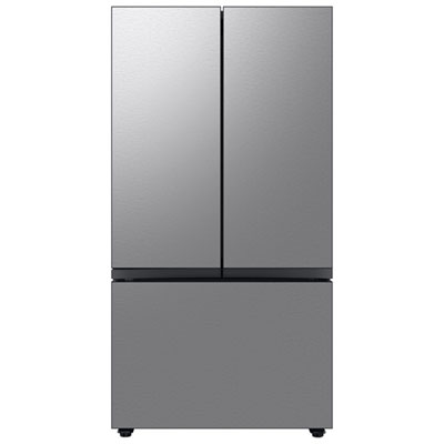 Samsung BESPOKE 36" 23.9 Cu. Ft. 3-Door French Door Refrigerator with Water Dispenser (RF24BB6600QLAA) - Stainless Refrigerator