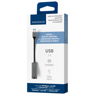 Insignia™ USB to Ethernet Adapter Black NS-PA3U6E - Best Buy