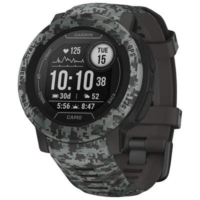 Garmin Instinct 2 Camo Edition 45mm Bluetooth Mutlisport Smartwatch - Graphite Camo Perfect outdoor training watch