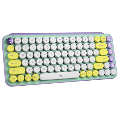 Logitech POP Keys Wireless Mechanical Keyboard with Customizable Emoji Keys - Daydream