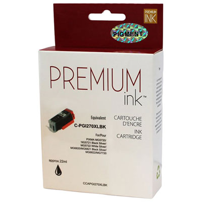 Image of Premium Ink Black Ink Cartridge Compatible with Canon (PGI270XLBK)