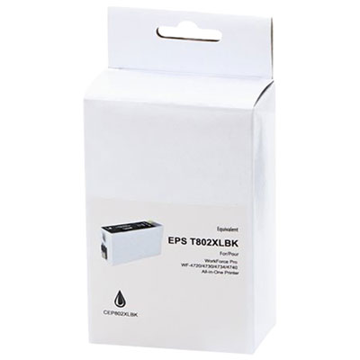 Cartouche D'encre Noire De Premium Ink Compatible Avec Epson (T802Xl120)