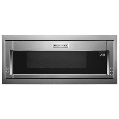 KitchenAid Built-In Microwave - 1.10 Cu. Ft. - Stainless Steel Hard to find a smaller sized built in microwave but this is amazing