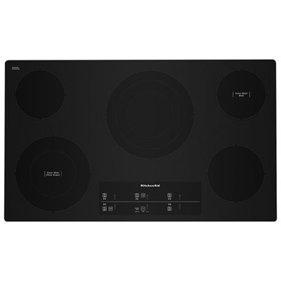 Image of KitchenAid 36   5-Element Electric Cooktop (KCES956KBL) - Black