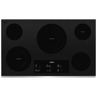 Image of Whirlpool 36   5-Element Electric Cooktop (WCE97US6KS) - Stainless Steel