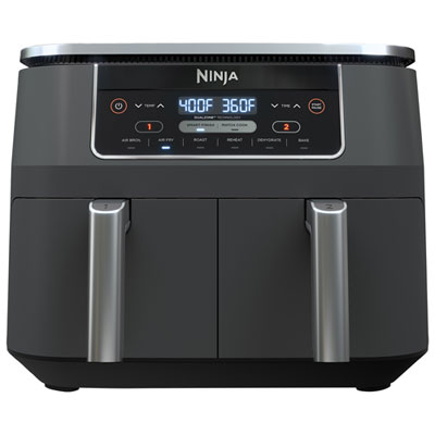 Image of Ninja Foodi 6-in-1 Dual Zone Air Fryer - 7.57kg/8Qt - Black - English