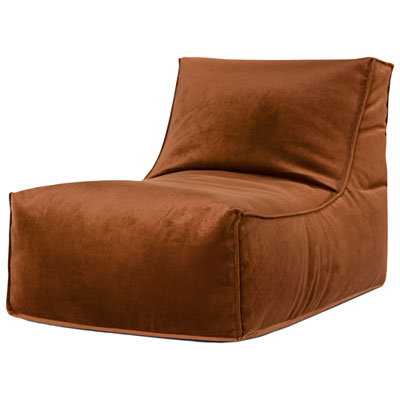 Image of Rock Velvet Bean Bag Chair - Copper