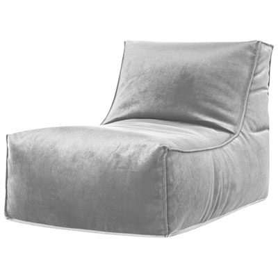 Image of Rock Velvet Bean Bag Chair - Silver