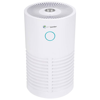 Image of Germ Guardian Air Purifier with HEPA Filter – White