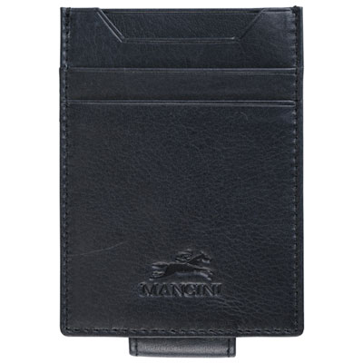 Mancini Bellagio RFID Genuine Leather Money Clip Wallet - Black