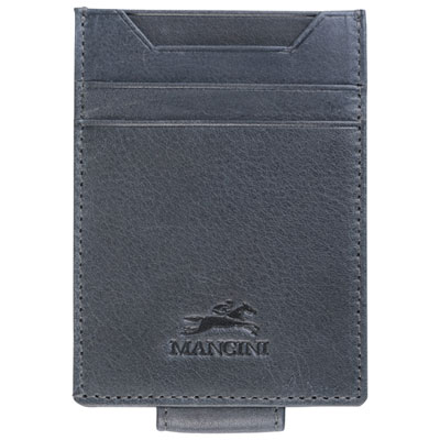 Mancini Bellagio RFID Genuine Leather Money Clip Wallet - Grey