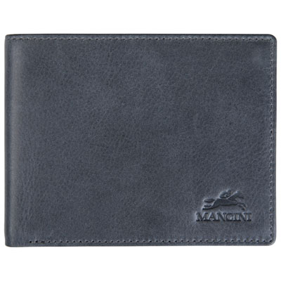 Image of Mancini Bellagio RFID Genuine Leather Bi-fold Wallet - Grey
